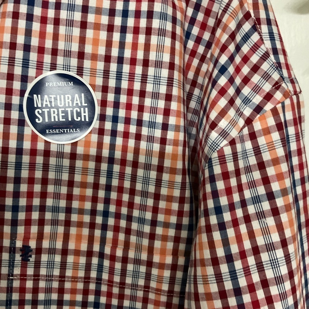 IZOD   MEN Plaid Shirt - Red and Blue. SIZE XXL - Picture 4 of 7
